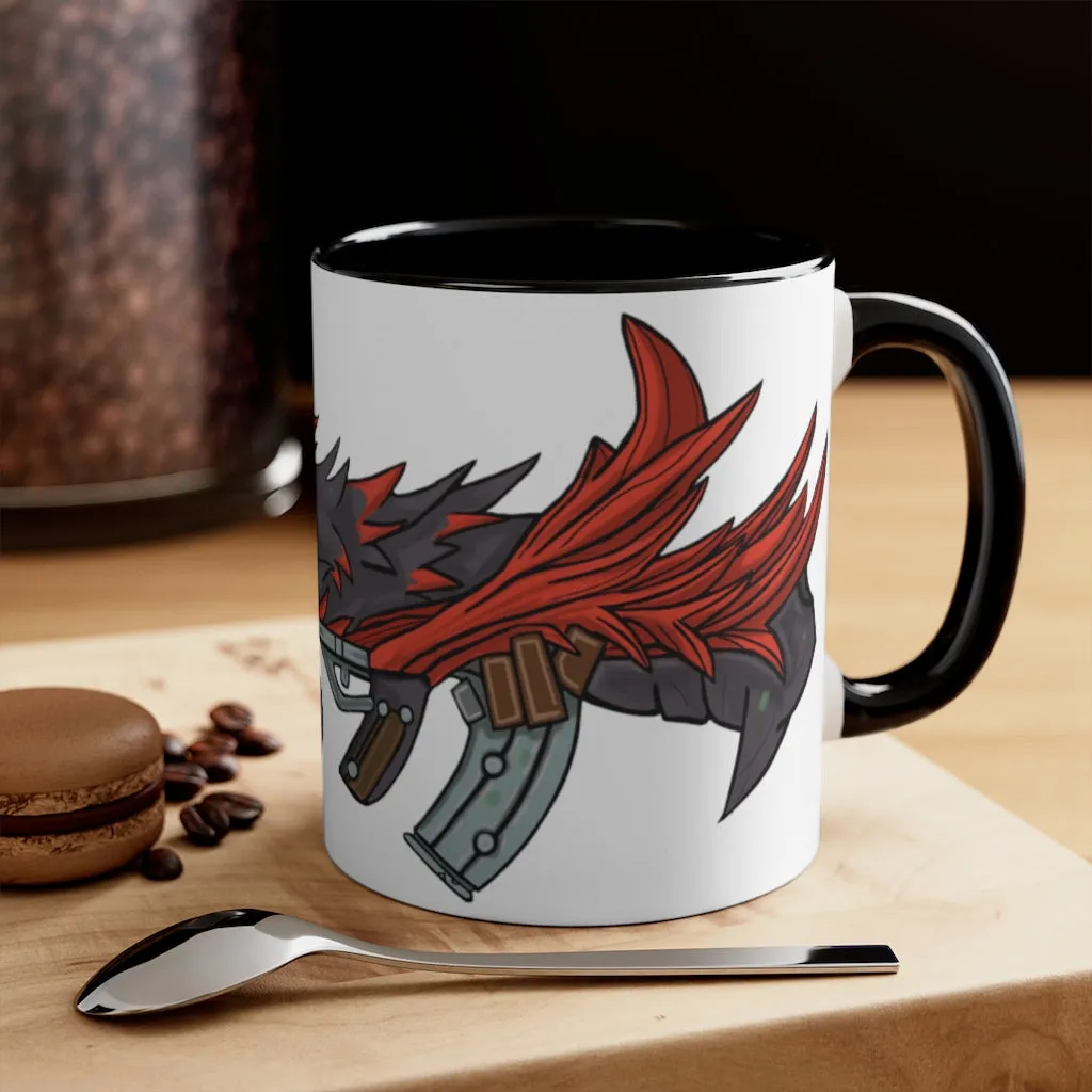 Red Black Dragon Gun Accent Coffee Mug, 11oz