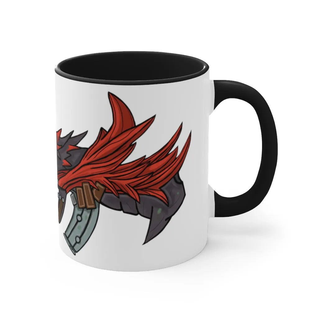 Red Black Dragon Gun Accent Coffee Mug, 11oz