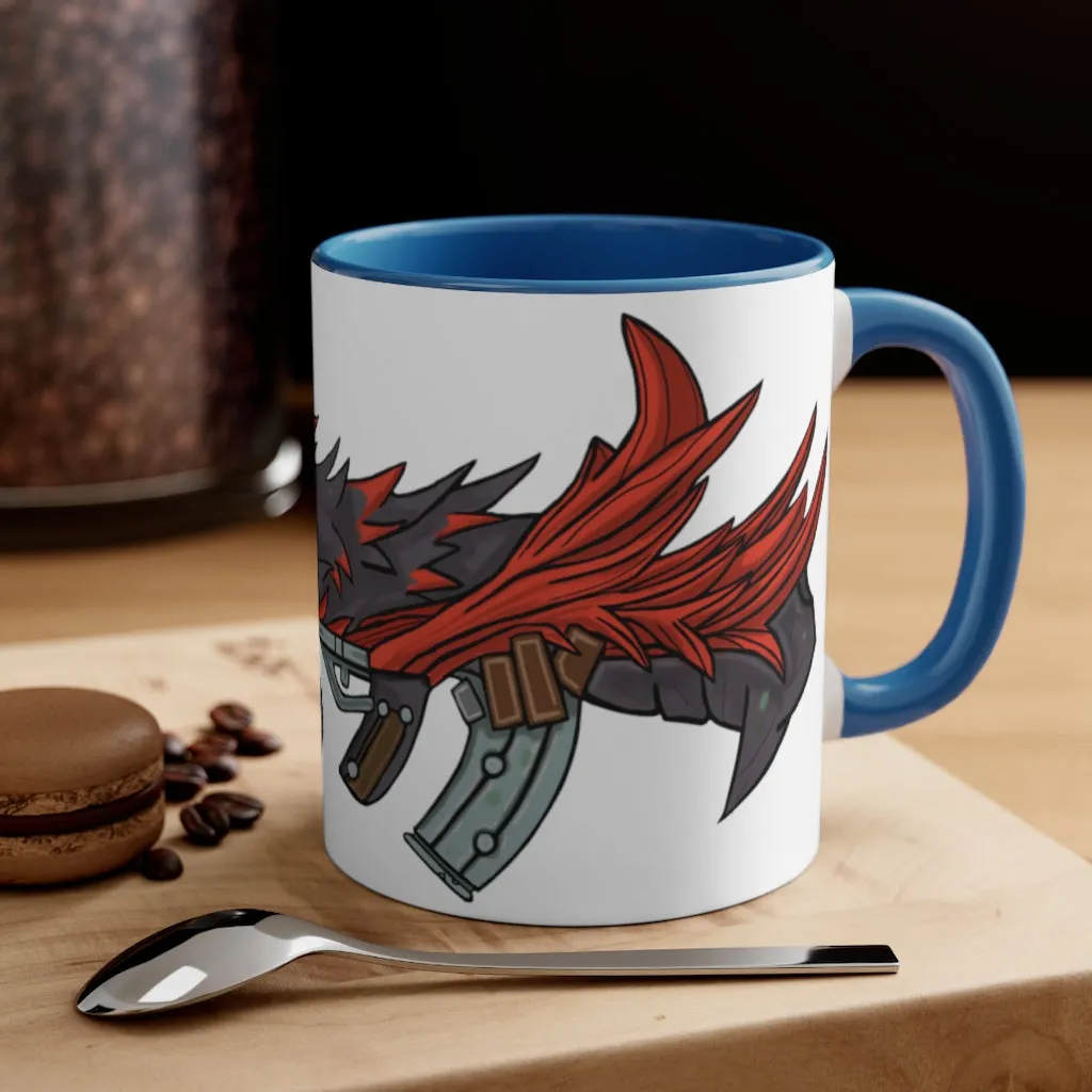 Red Black Dragon Gun Accent Coffee Mug, 11oz