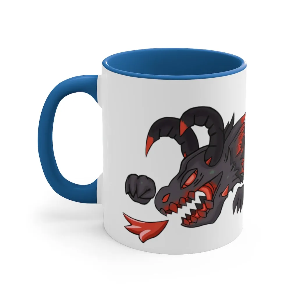 Red Black Dragon Gun Accent Coffee Mug, 11oz