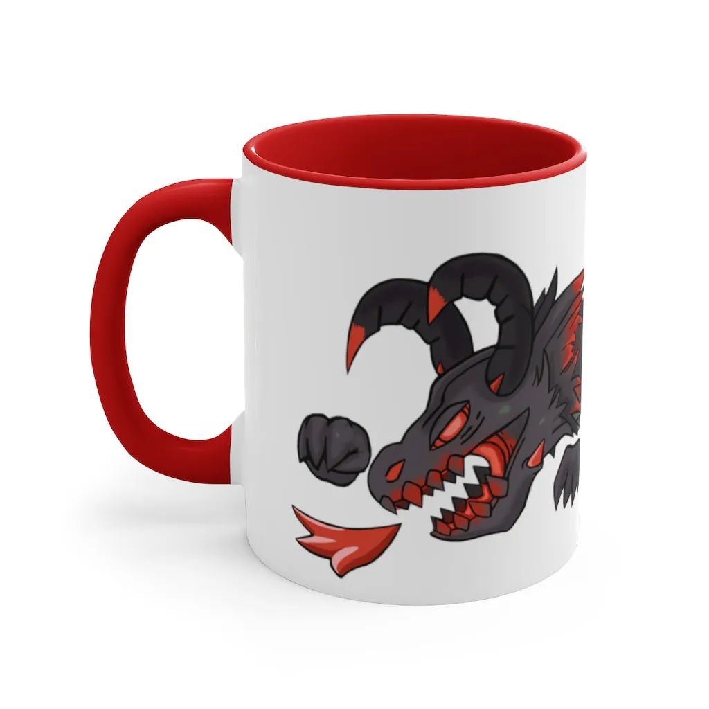 Red Black Dragon Gun Accent Coffee Mug, 11oz