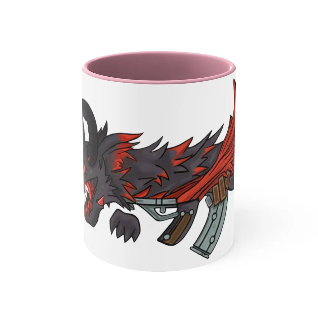 Red Black Dragon Gun Accent Coffee Mug, 11oz