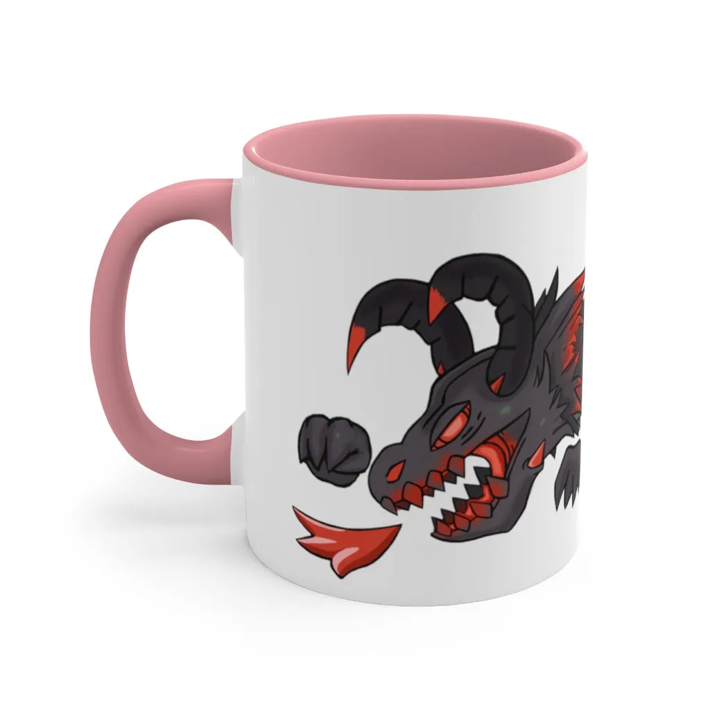 Red Black Dragon Gun Accent Coffee Mug, 11oz