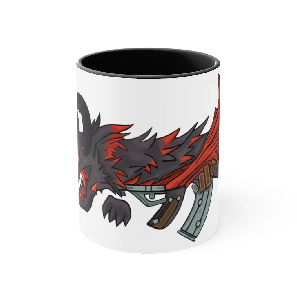 Red Black Dragon Gun Accent Coffee Mug, 11oz