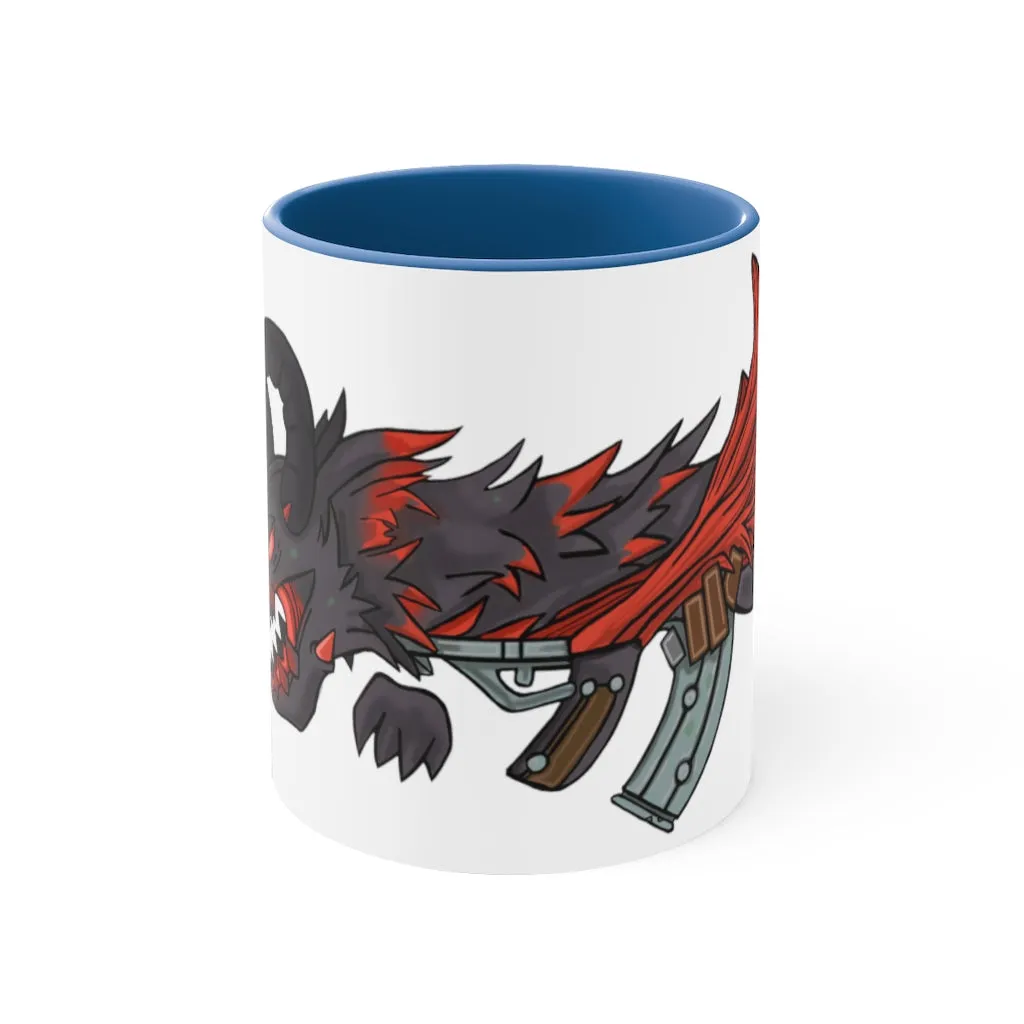 Red Black Dragon Gun Accent Coffee Mug, 11oz