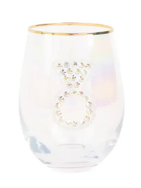 Rhinestone Ring Stemless Wine Glass