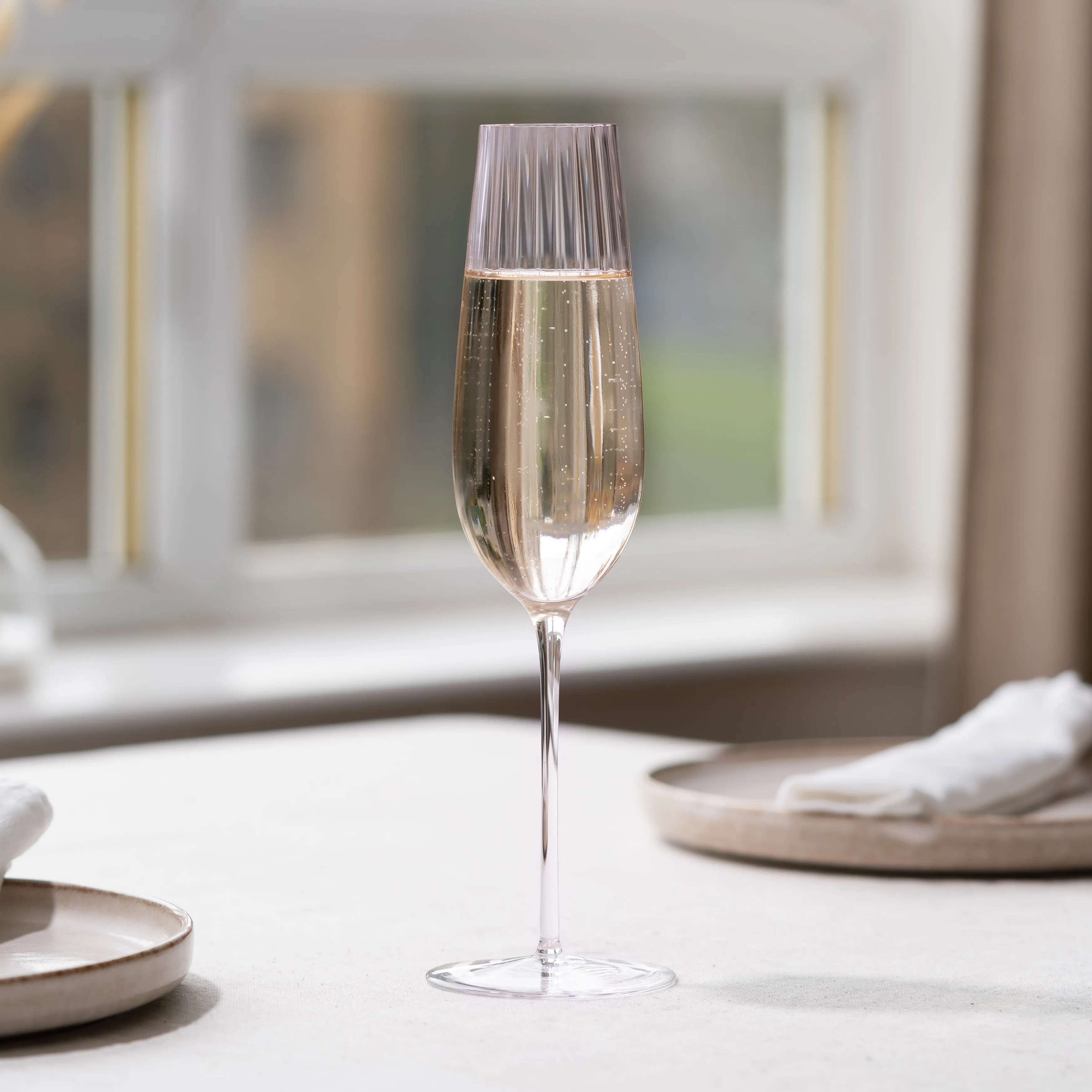 Round Up Dusty Rose Set of 2 Sparkling wine glasses