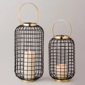 Set of 2 Copper Hanging Lanterns