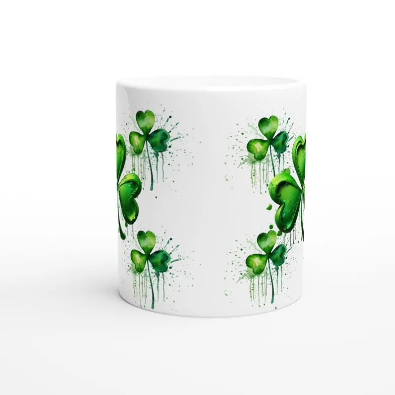 Shamrock Mug, Shamrock Gifts, Four Leaf Clover, 4 leaf clover, St. Patrick's Day, Irish, Personalized, Custom, Gift, Coffee Cup, Lucky Day