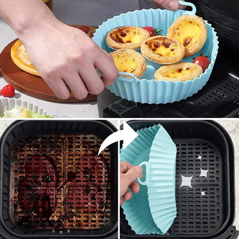 Silicone tray for air fryers - flexible and durable