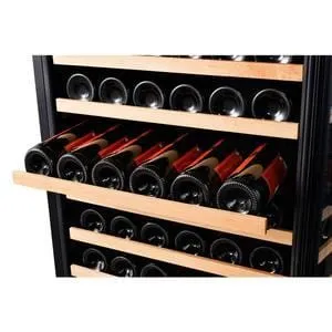 Smith and Hanks 166 Bottle Single Zone Wine Cooler, Smoked Black Glass Door - RW428SRG