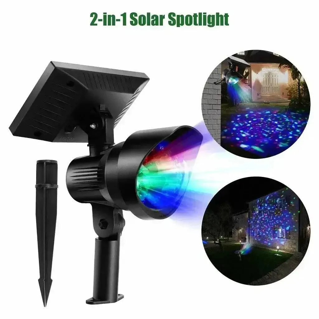 Solar DJ Lights Outdoor LED Focus Garden Light For Home, Pathway Decoration (RGB, Waterproof)