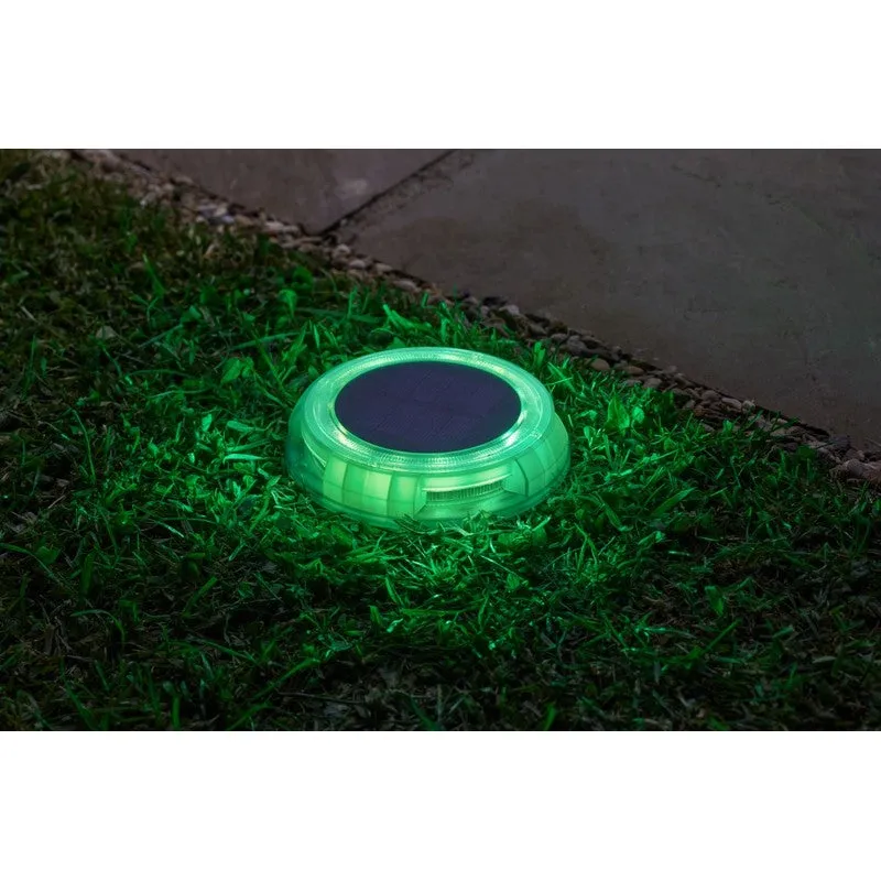 Solar Garden Deck Light 16 Multicolour LED - 11.6cm Decor by Smart Solar