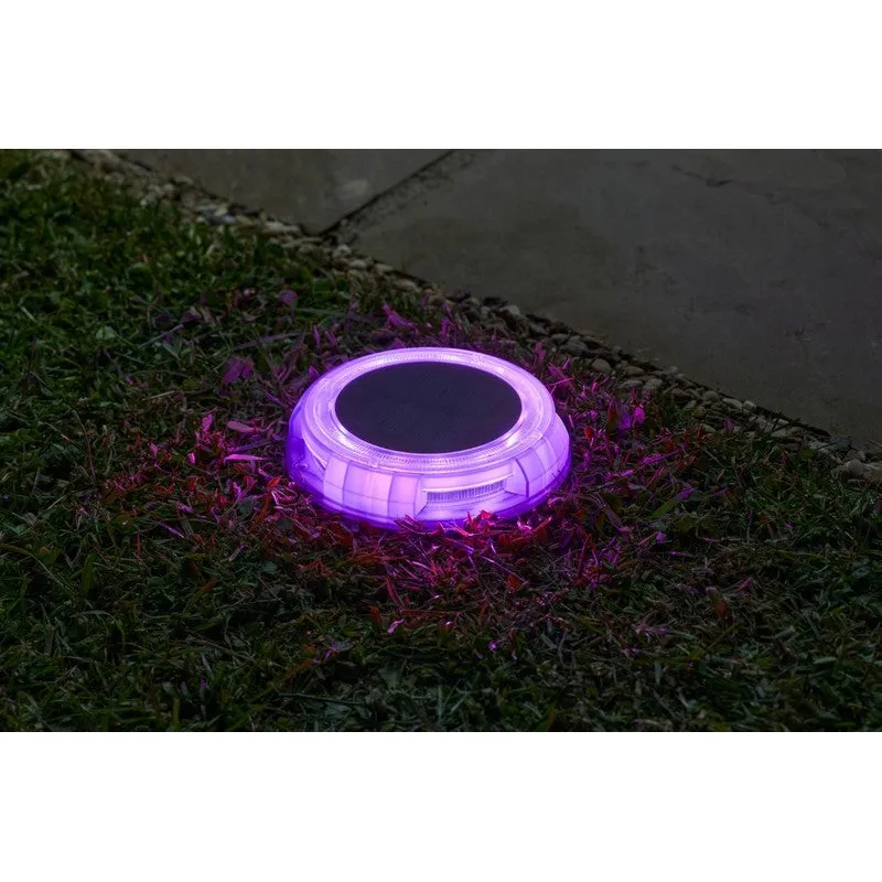 Solar Garden Deck Light 16 Multicolour LED - 11.6cm Decor by Smart Solar