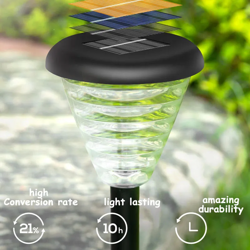 Solar Light Outdoor waterproof Ring-shaped Led Light Garden Stake Lights for Path Walkway Driveway