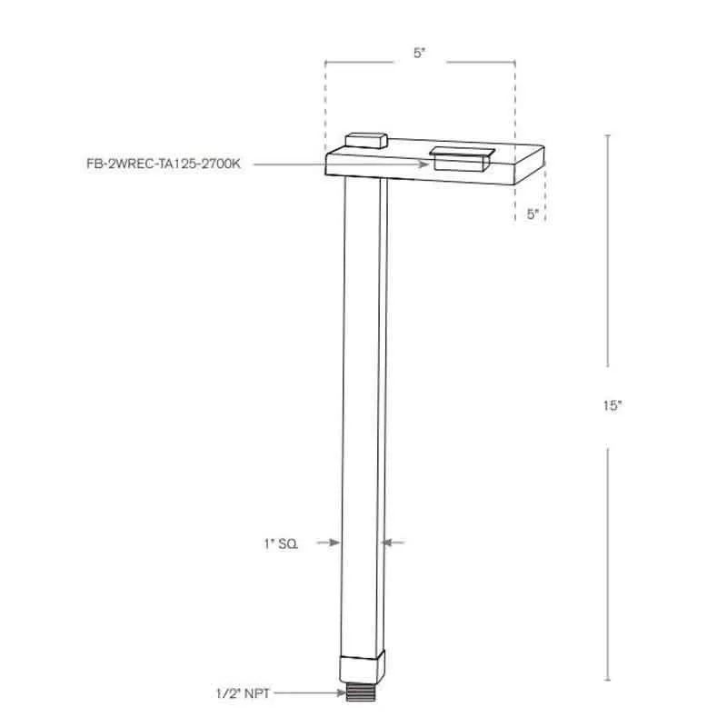 SPJ Lighting SPJ-SQ500 2W LED Contemporary Pathlight 12V