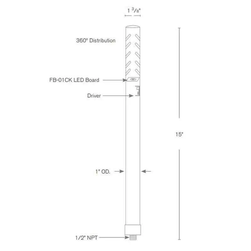 SPJ Lighting SPJ-TW2-15 3W LED Contemporary Pathlight 12V