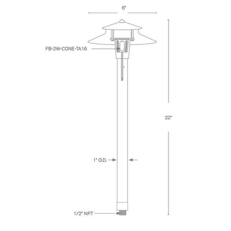 SPJ Lighting SPJ06-14 2W LED Decorative Pathway Light 12V