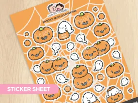 Spooky Jack-o-Lanterns Sticker Sheet