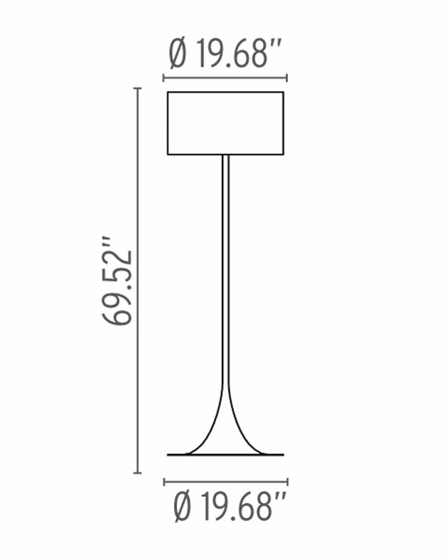 Spun Light F - Floor Lamp Dimmable