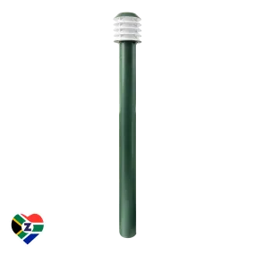 Spur Green Outdoor Bollard with White Louvers