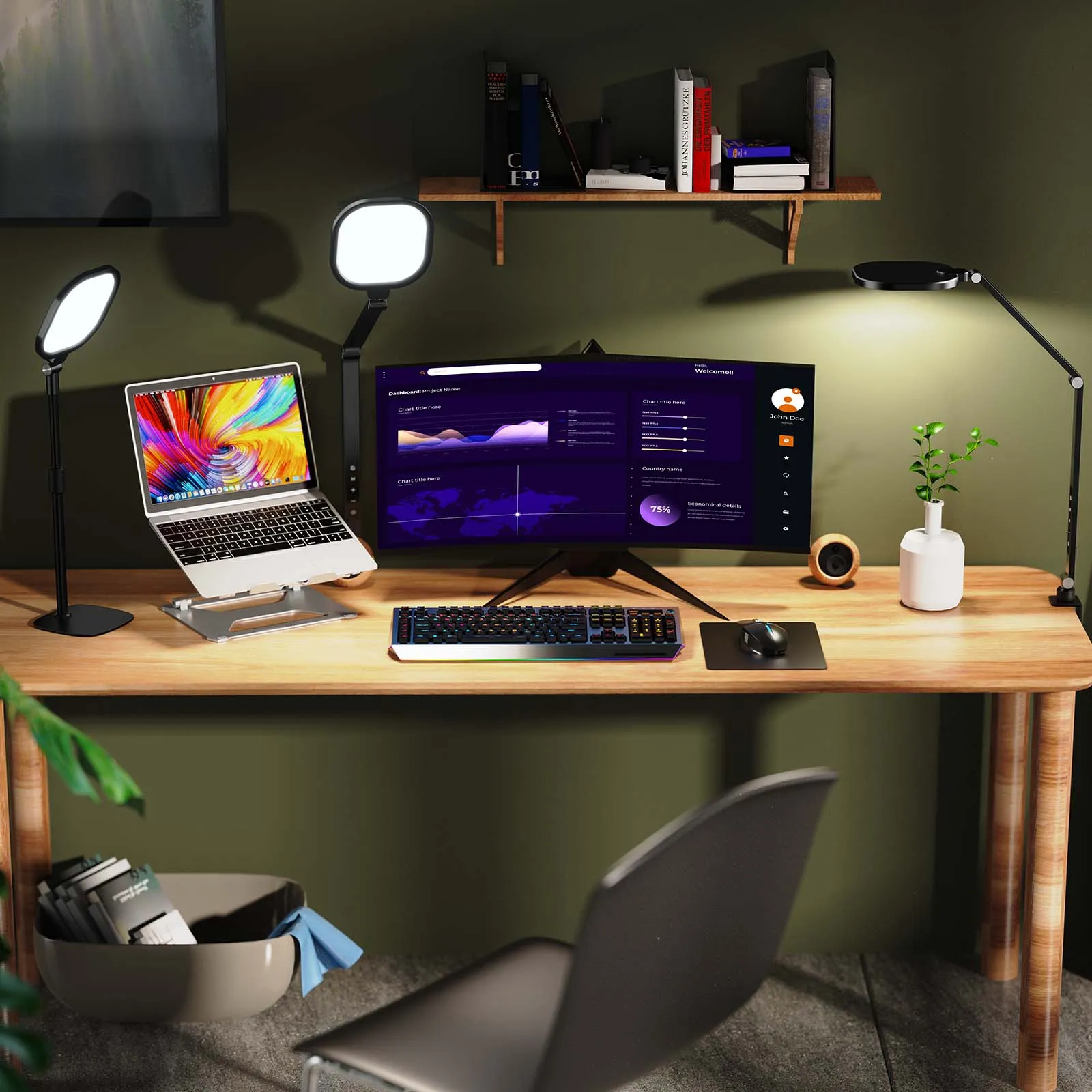 Square 3 Plus Desk Lamp: Illuminate Your Workspace with Style