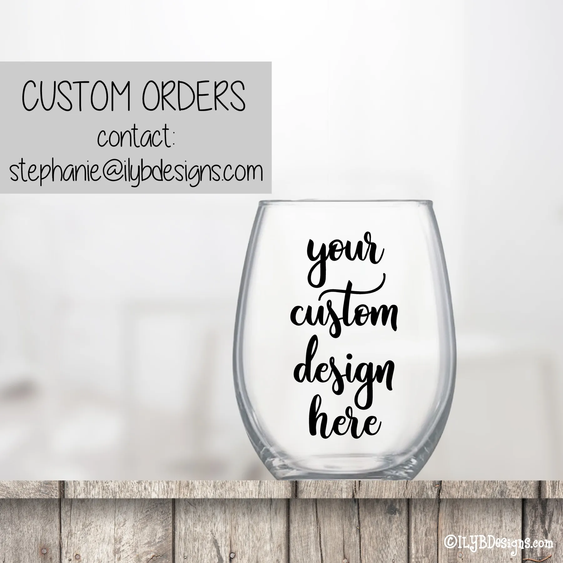 Stemless Wine Glass - Personalized Wine Glass - AGE & GLASSES OF WINE SHOULD NEVER BE COUNTED