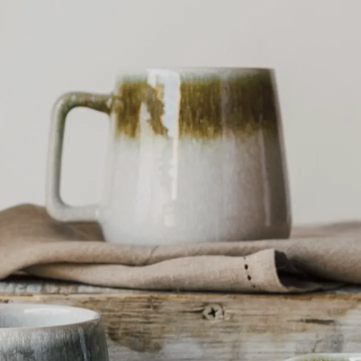 Stoneware Mug - Mineral Mist Green Reactive GLAZE