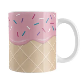 Strawberry Ice Cream Waffle Cone Mug