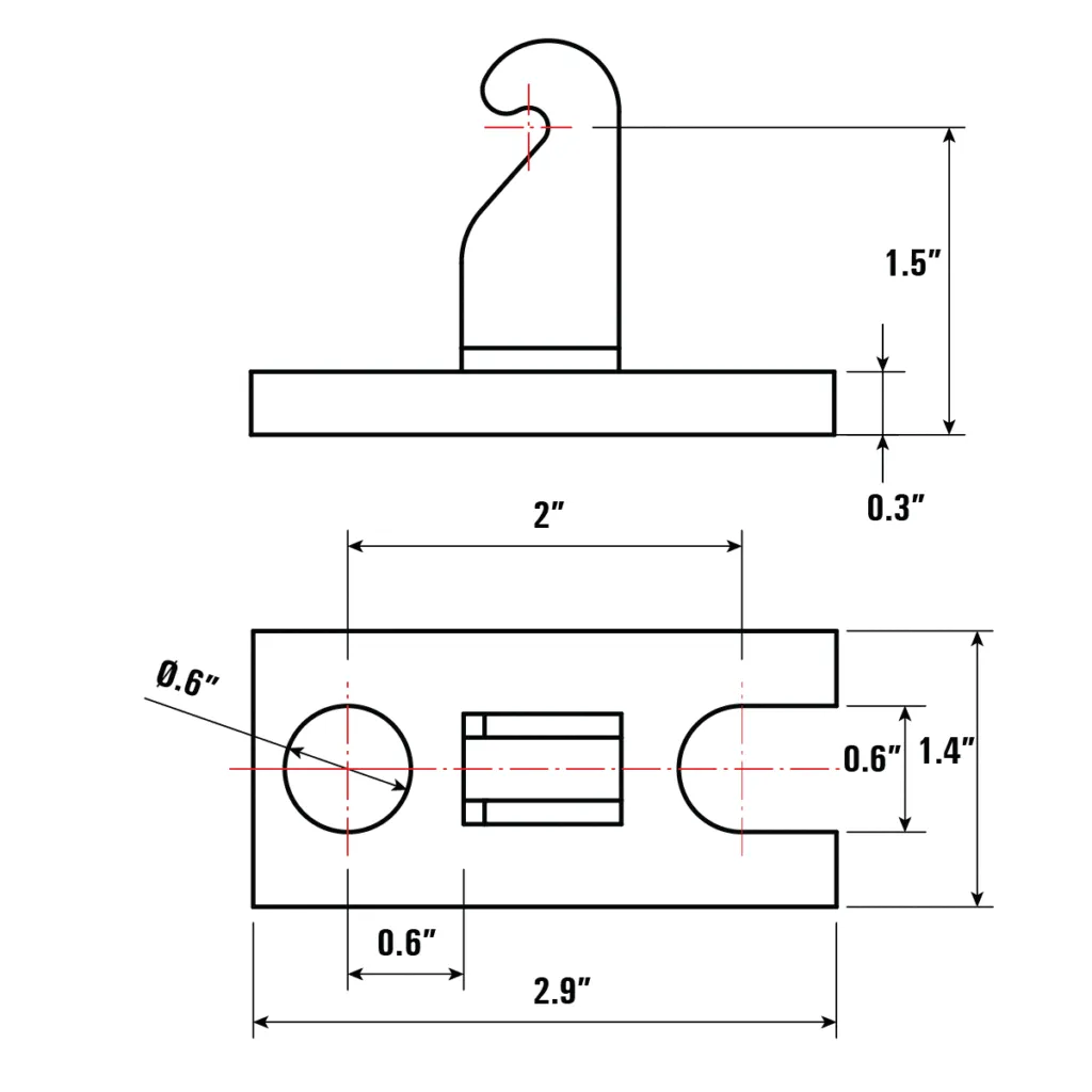 Table Mount Base Kit, Fit 16 mm Holes