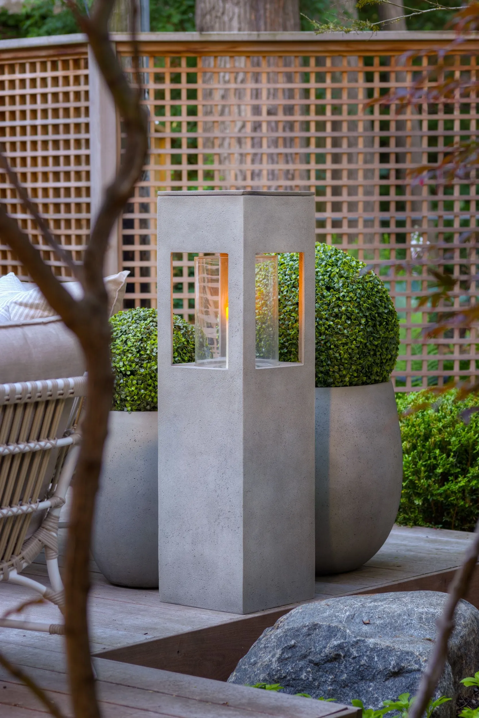 Tall Box Lantern - Grey (Individually Priced)