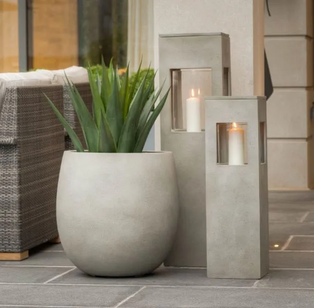 Tall Box Lantern - Grey (Individually Priced)