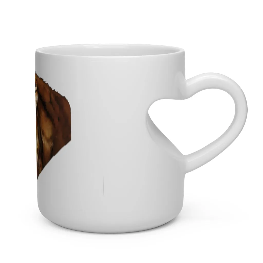 Tiger Heart Shape Mug