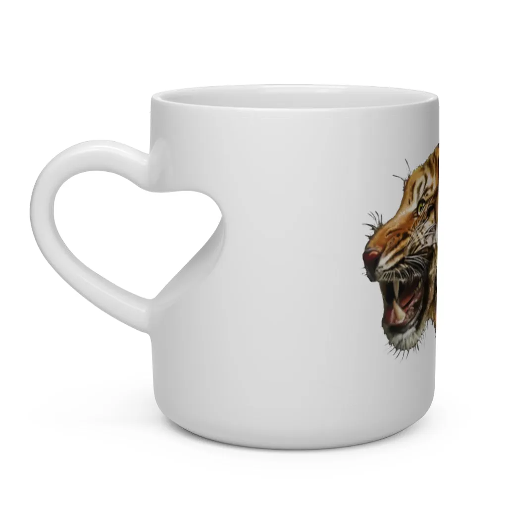 Tiger Heart Shape Mug