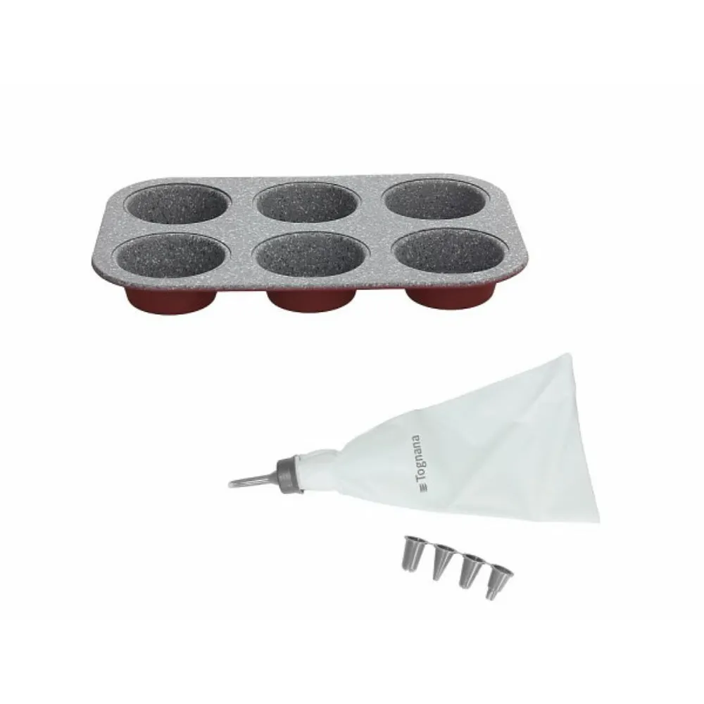 Tognana Set Muffin 6Cps Bag Nozzles Cherry Sweet Cherry