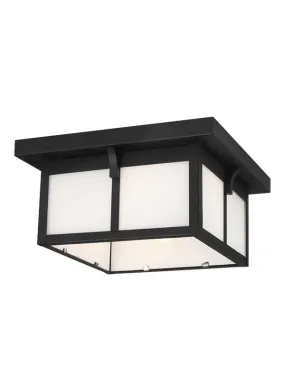 Tomek Collection - Two Light Outdoor Flush Mount | Finish: Black - 7852702EN3-12