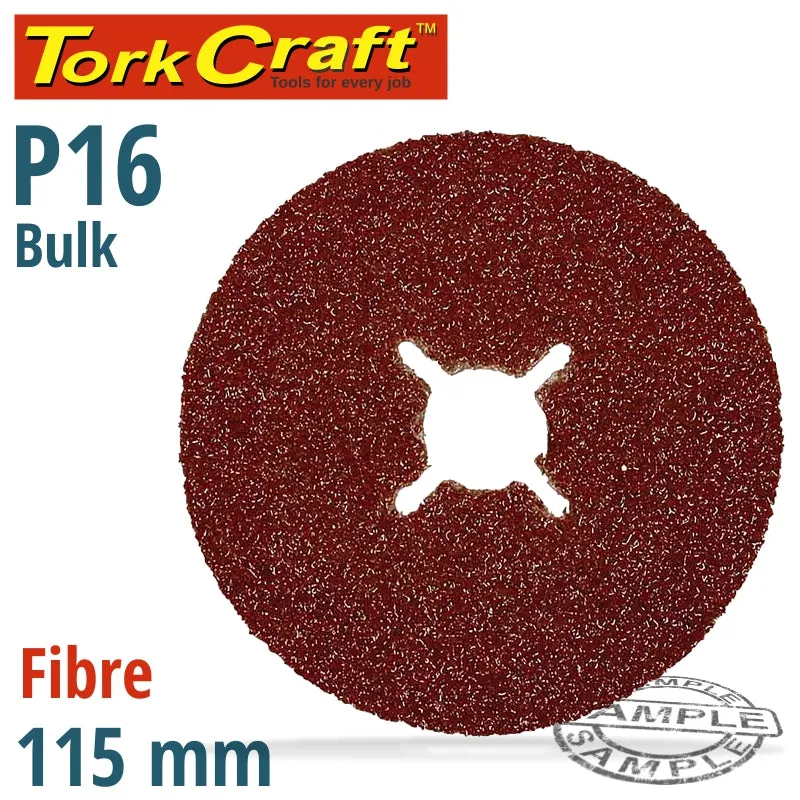 TORK CRAFT FIBRE DISC 115MM 16 GRIT BULK ABR55016