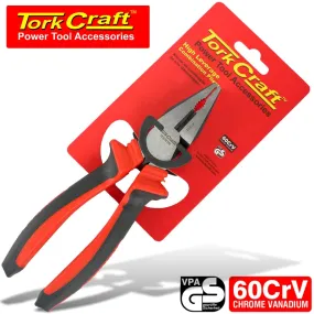 TORK CRAFT PLIERS COMBINATION HIGH LEVERAGE CRV 180MM TC530180