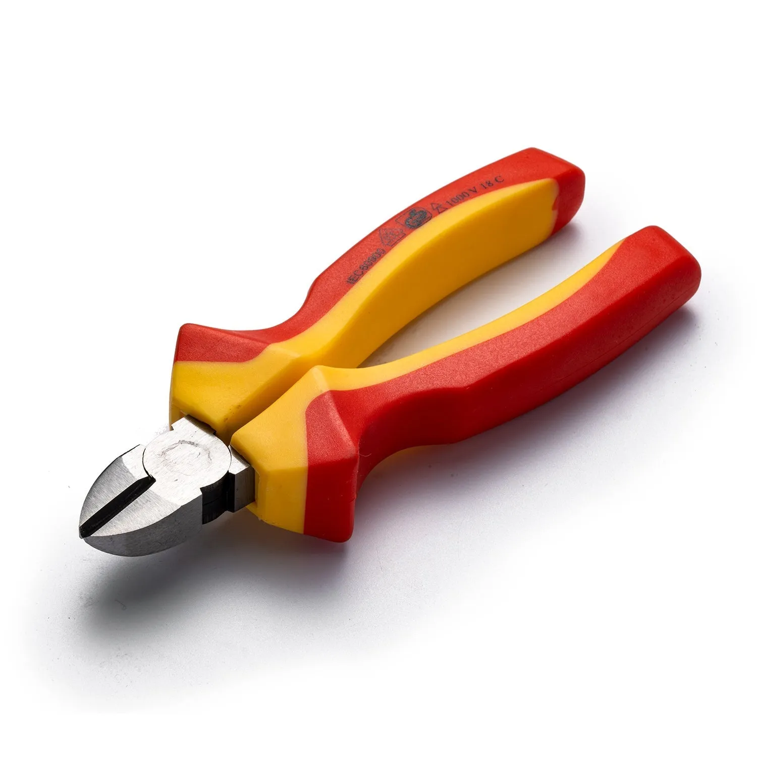 VDE Insulated Diagonal Pliers with Dual Material, Anti-Slip Handle