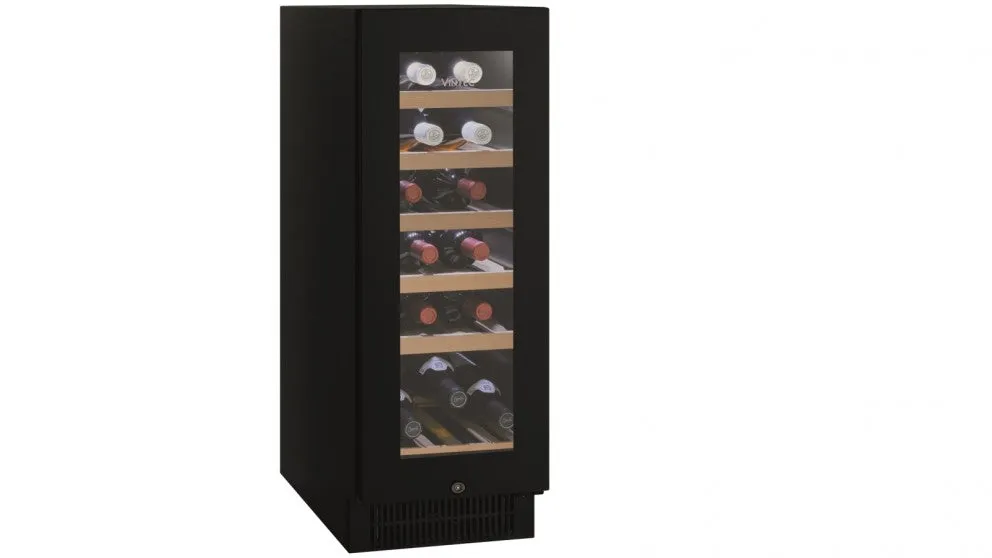 Vintec 20 Bottle Wine Cabinet Black Glass VWS020SBB-X