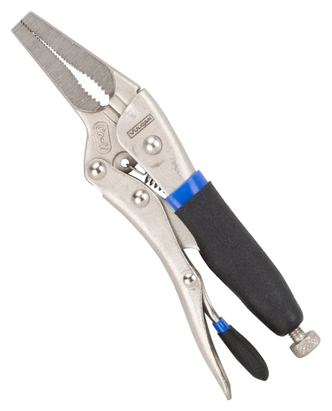 Vulcan JL-NP024 Locking Plier, 6-1/2 in OAL, 2 in Jaw Opening, Black Handle, Comfort-Grip Handle, 3/4 in W Jaw :EA: QUANTITY: 1