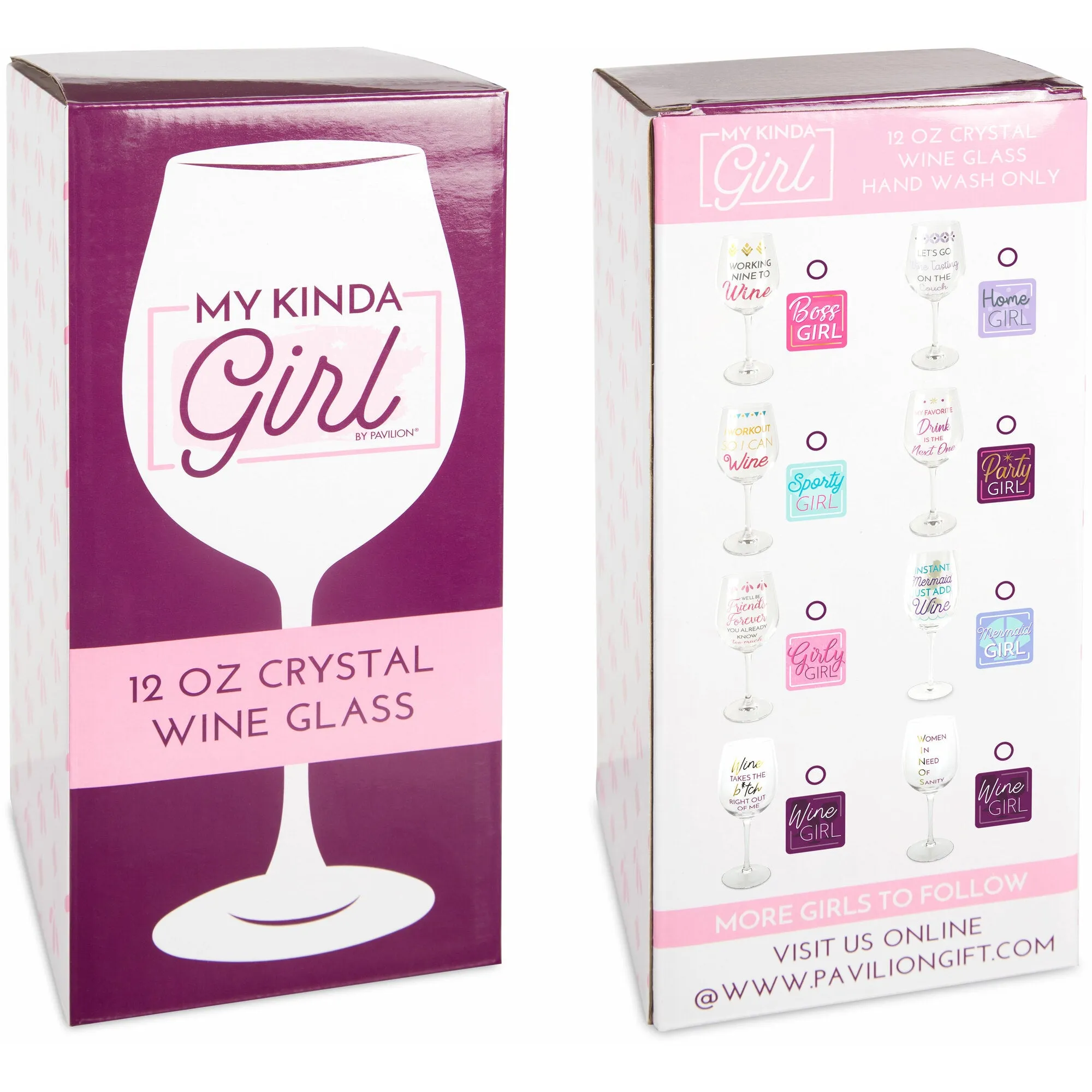 W. I. N. O. S. 12 oz Crystal Wine Glass