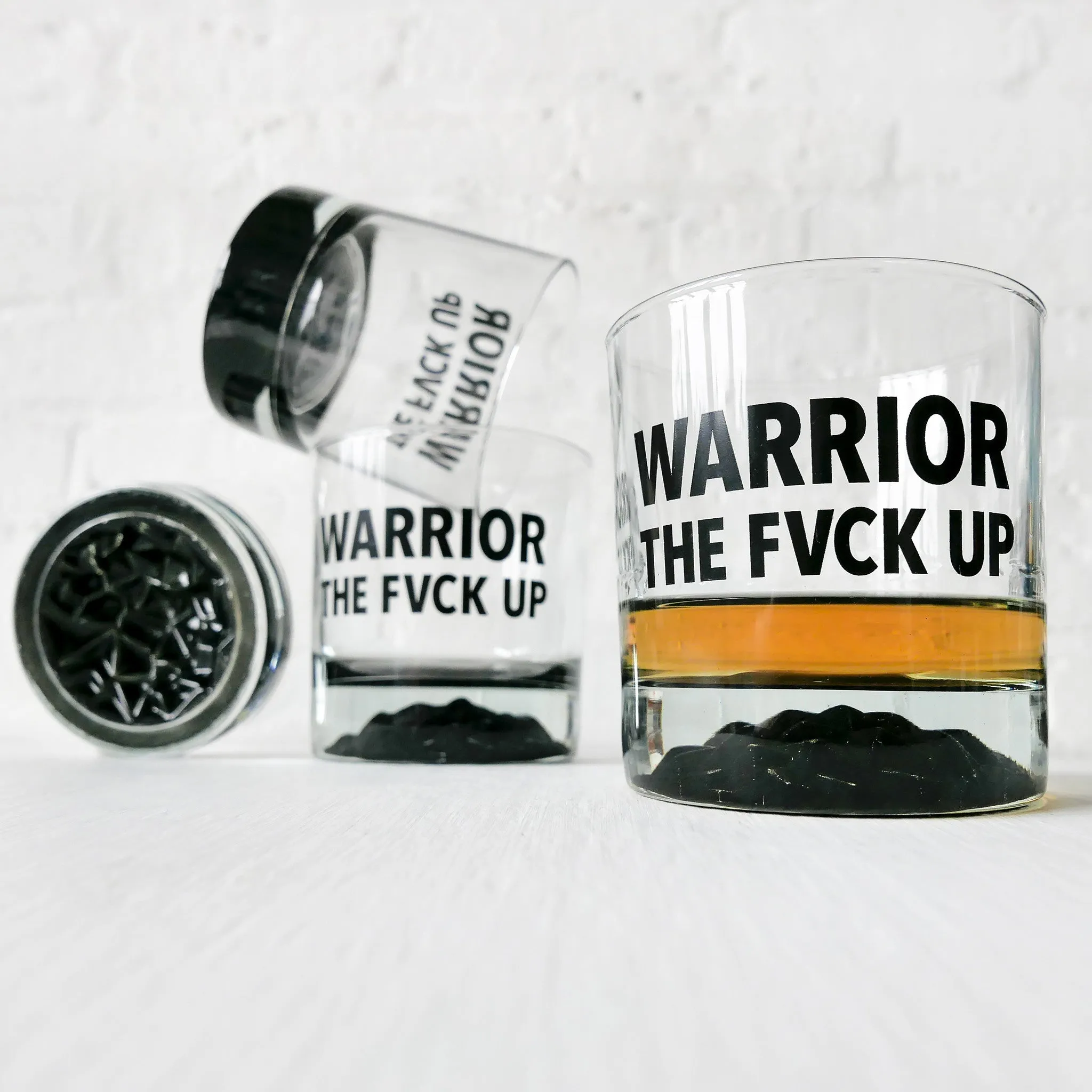 Warrior Whiskey Vessel Set - Set Of 4 Whiskey Glasses