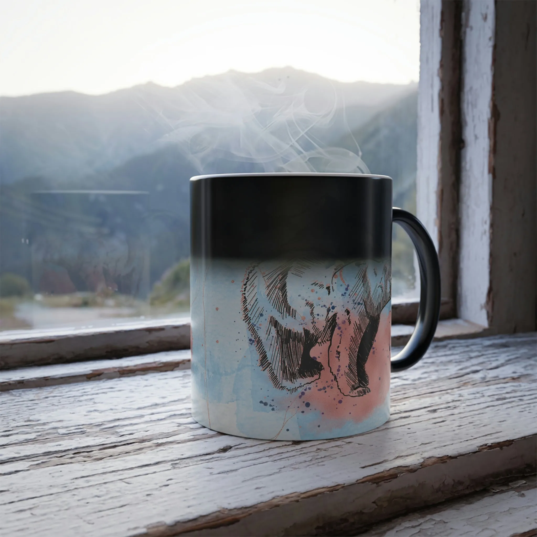 Watercolor Arctic Bear 11oz Color Morphing Mug