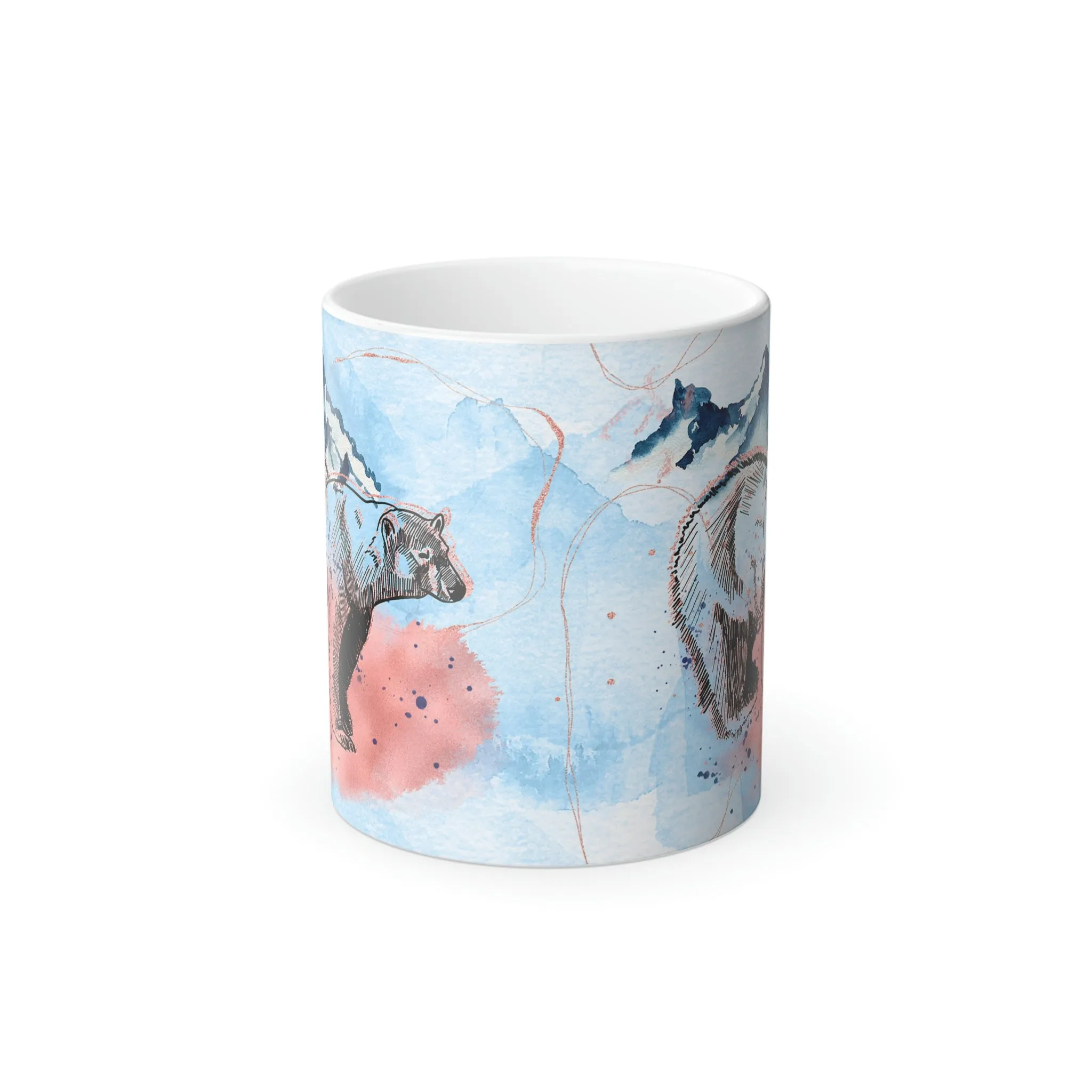 Watercolor Arctic Bear 11oz Color Morphing Mug