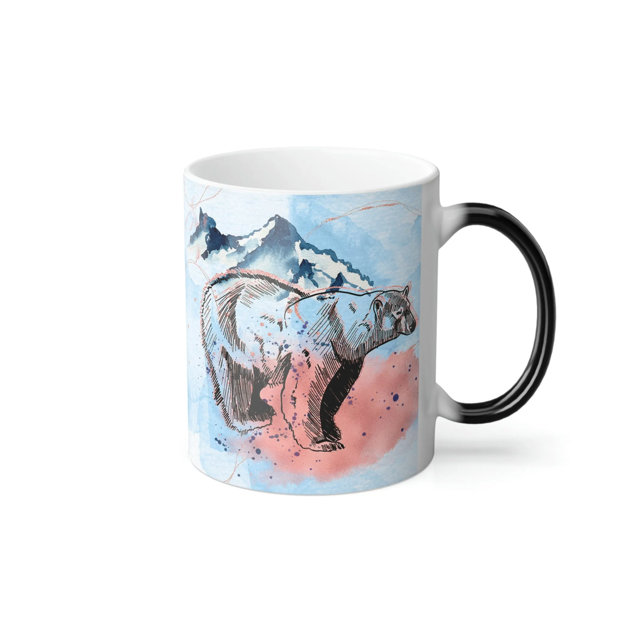 Watercolor Arctic Bear 11oz Color Morphing Mug