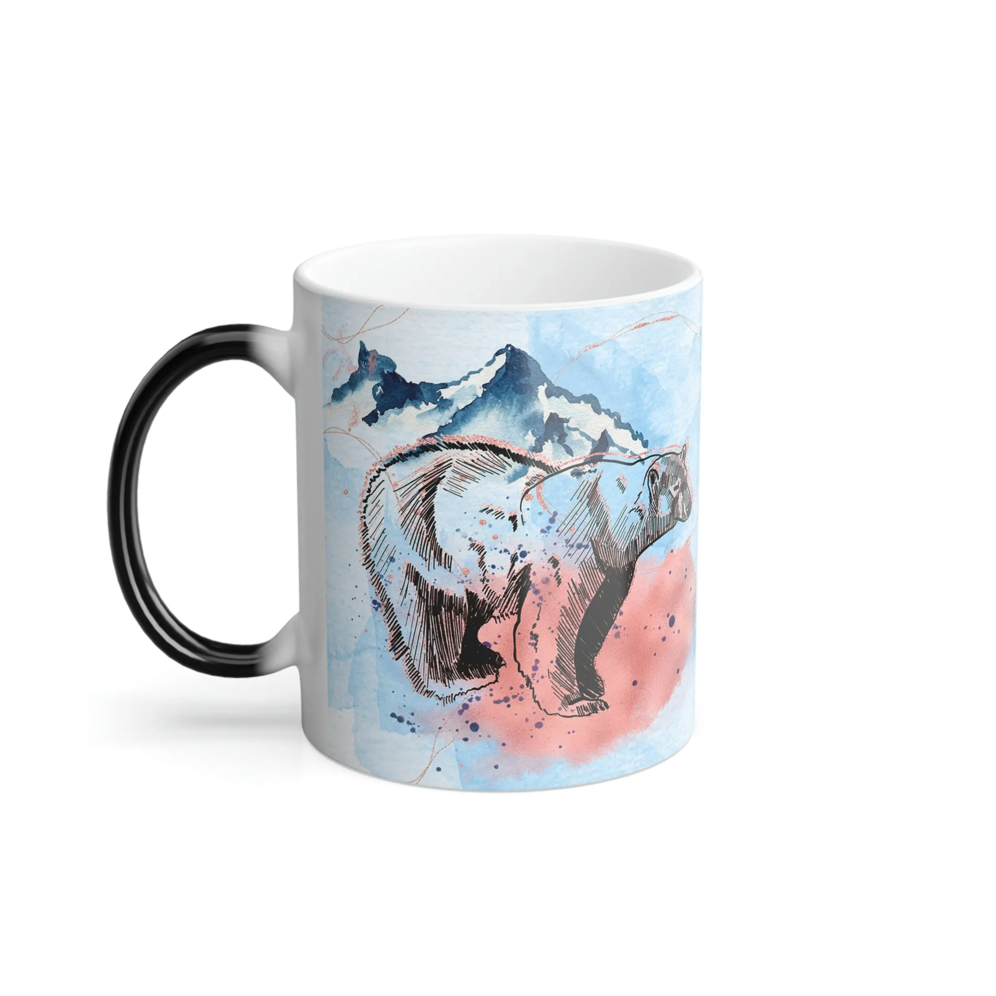 Watercolor Arctic Bear 11oz Color Morphing Mug