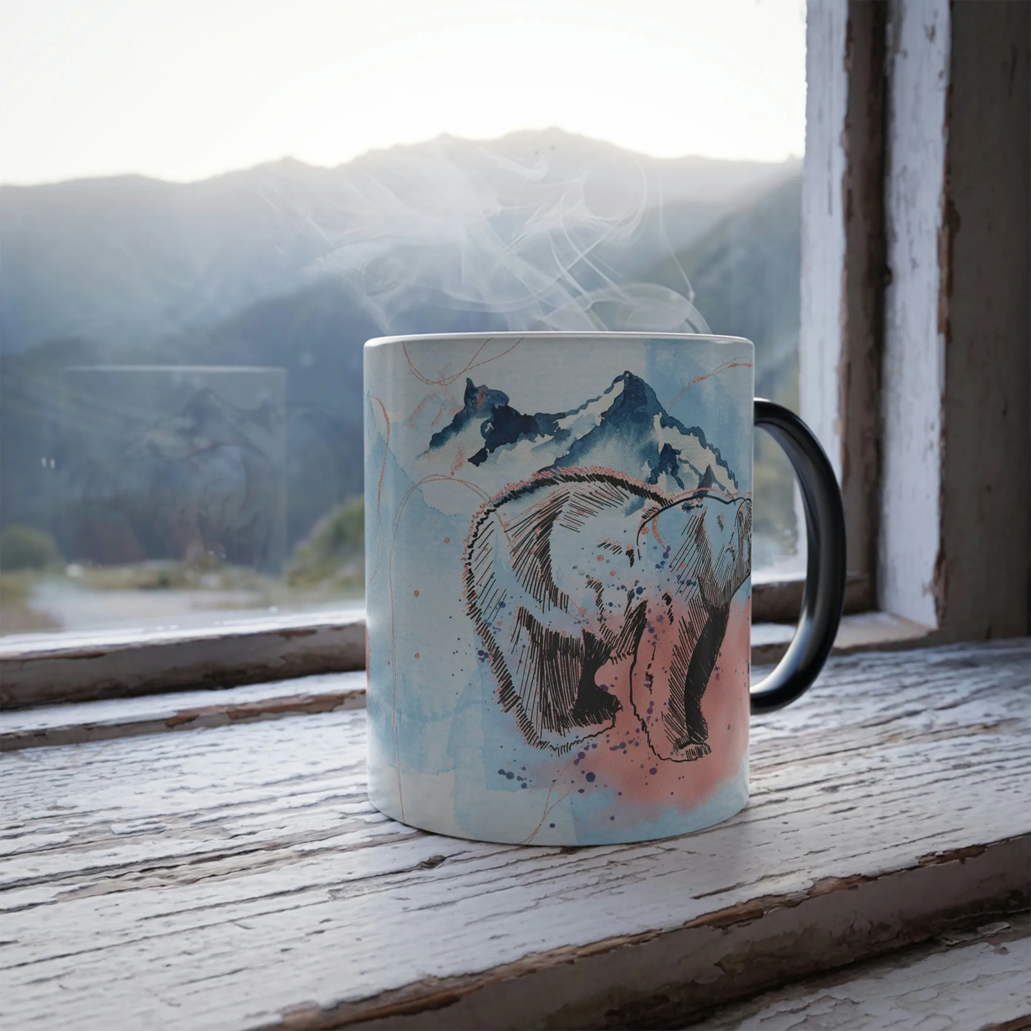 Watercolor Arctic Bear 11oz Color Morphing Mug