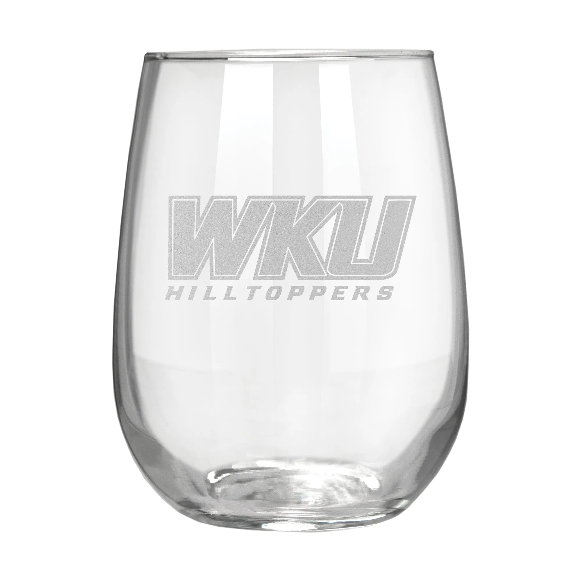 Western Kentucky Hilltoppers 17 oz. Stemless Wine Glass