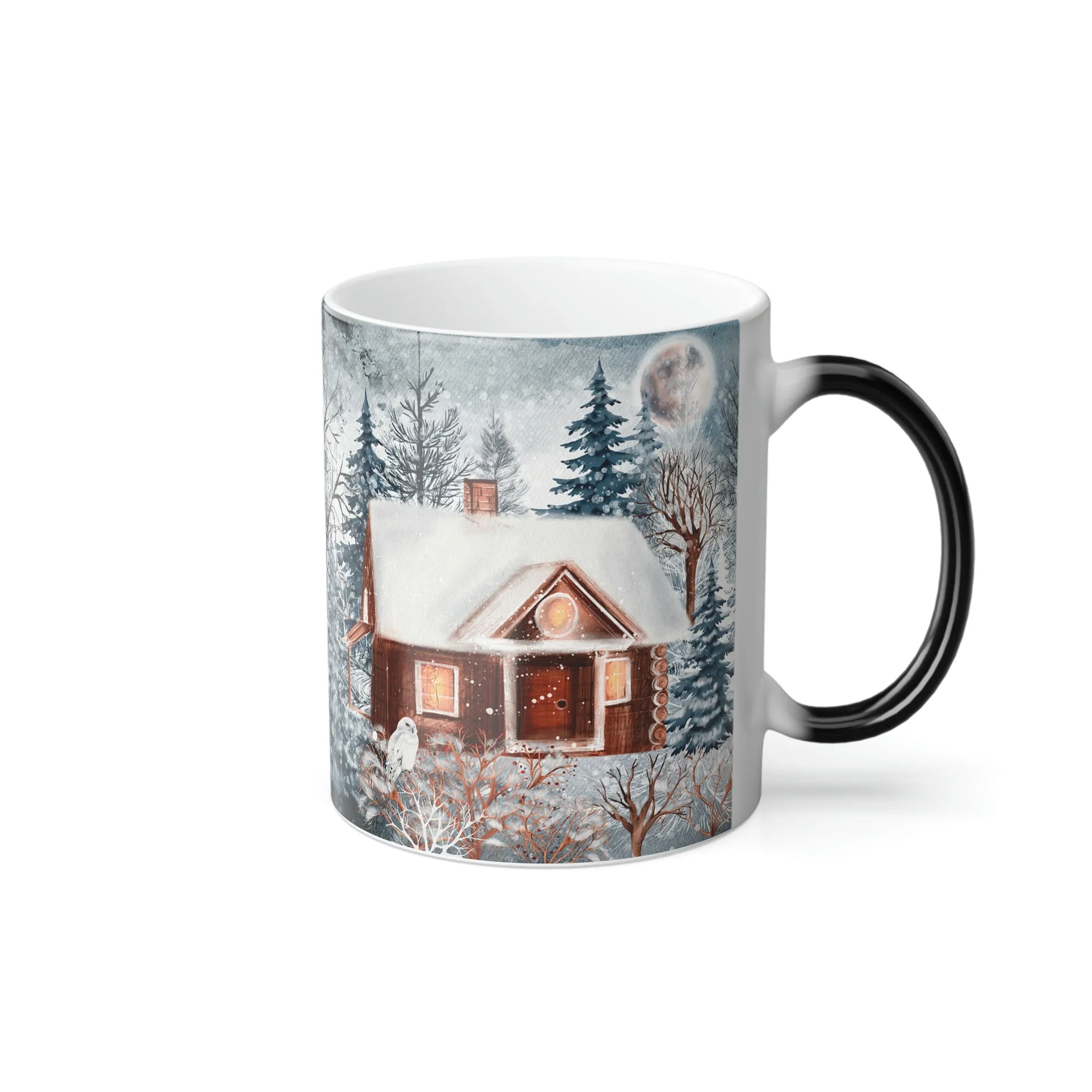 Winter cabin 11oz Color Morphing Mug